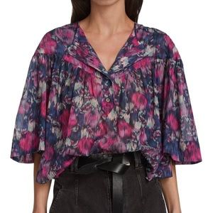 Isabel marant etoile miranda cropped shirt